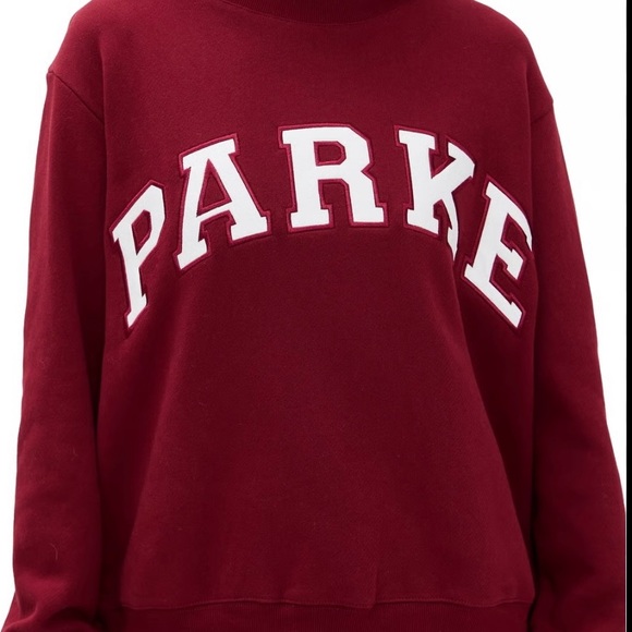 Parke Tops - Parke Maroon Varsity Mockneck Sweatshirt